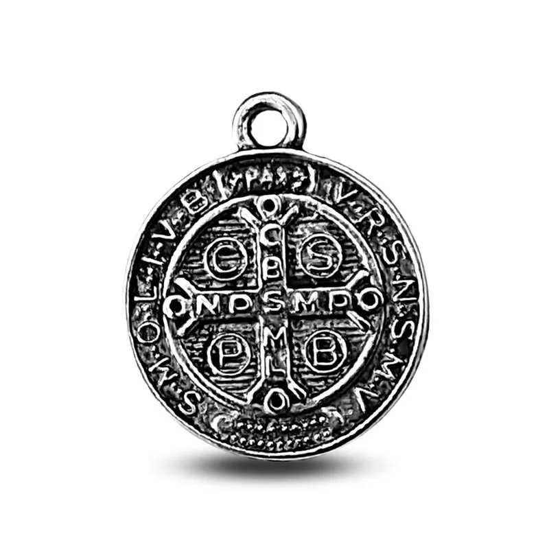 Medalha Pingente Prata São Bento Dupla Face Linda Mini 1,8cm