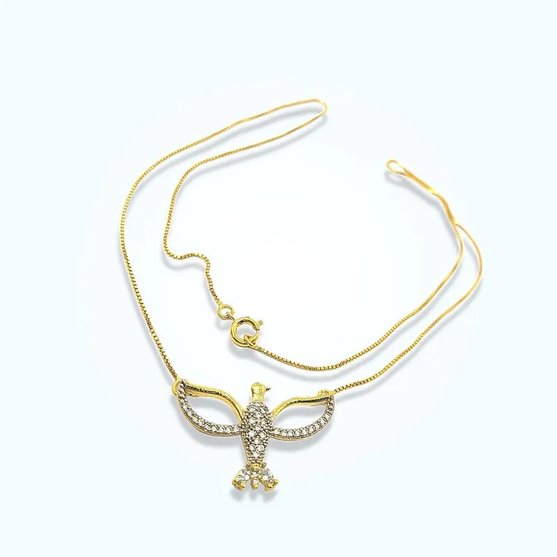 Pingente Divino Espirito Santo Banhado A Ouro Presente Natal