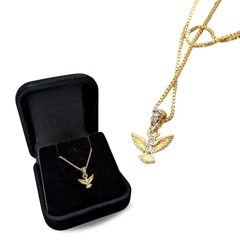 Pingente Espirito Santo Banhado A Ouro Presente Namorada