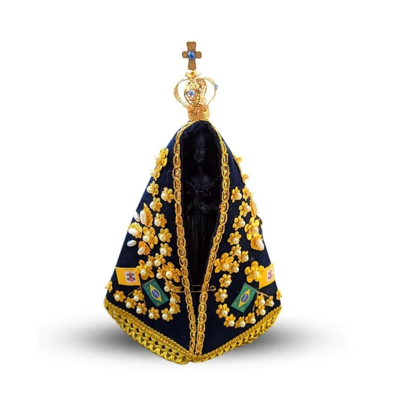 Nossa Senhora Conceição Aparecida Resina Imagem Oficial 19cm