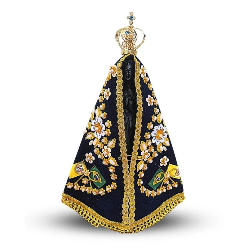 Imagem Nossa Senhora Aparecida De Resina Facsimile 25cm