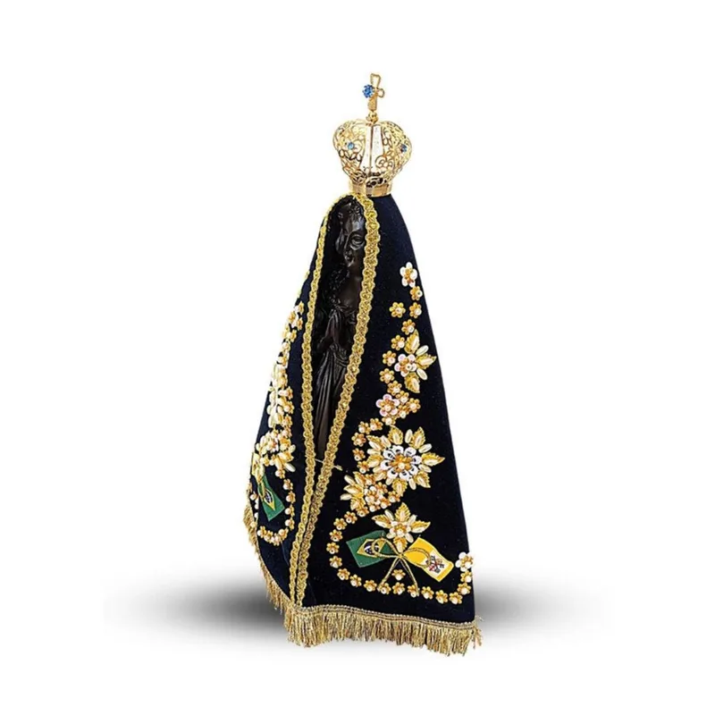 Imagem De Nossa Senhora Aparecida Resina Presente Natal 36cm