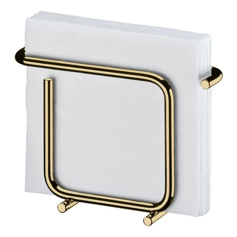 5x Porta Guardanapos Dourado Luxo Suporte De Mesa Cantinho C