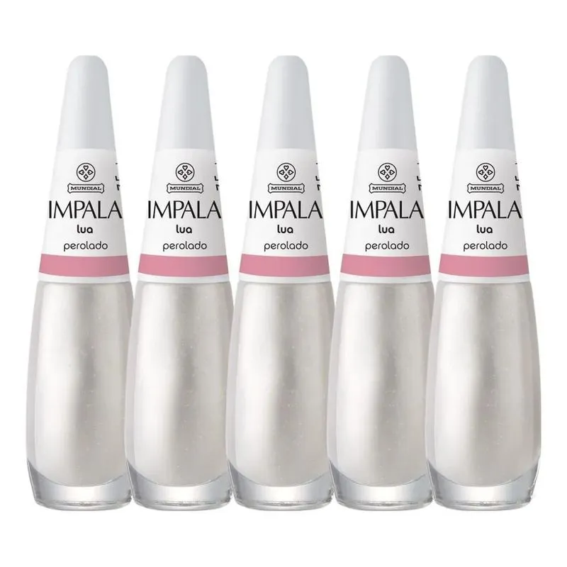 5x Kit 5 Esmaltes Impala Lua Cintilante Francesinha Classico