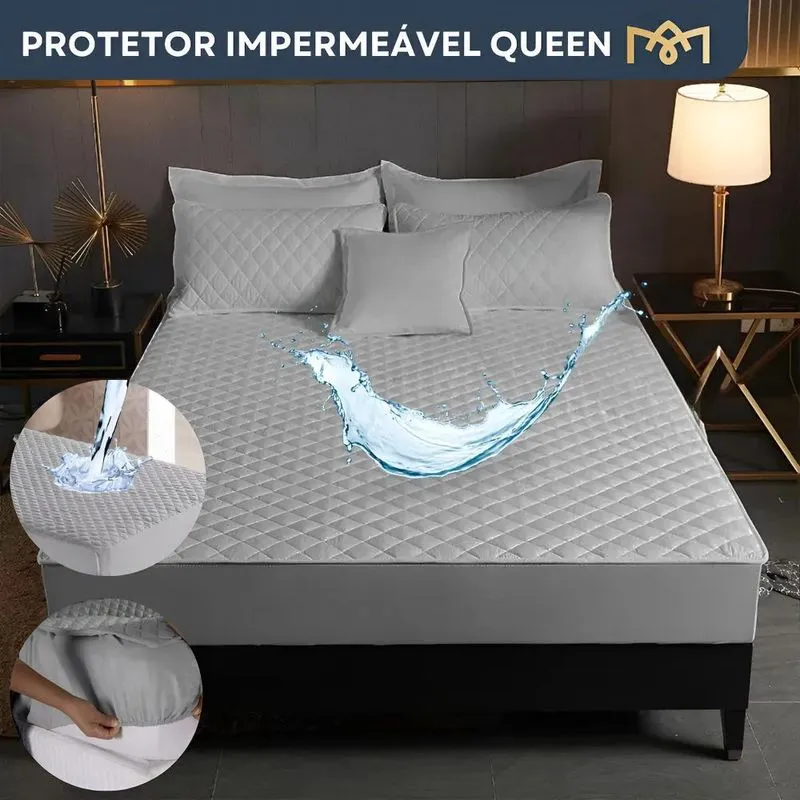 Capa Colchão Protetor Impermeável Queen Matelado Antialérgico