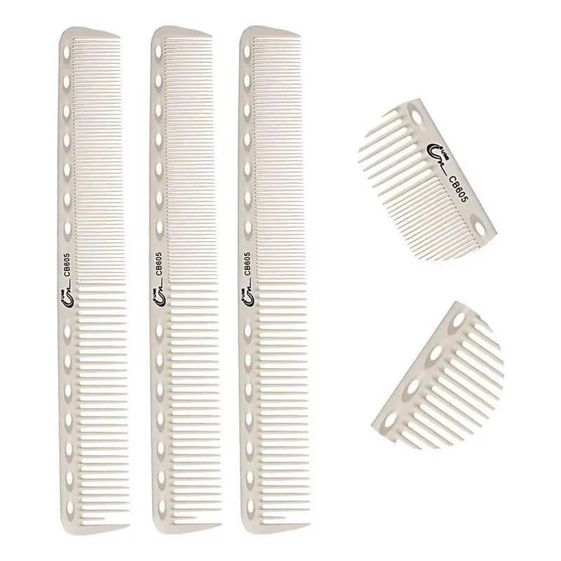 5x Kit 3 Pentes De Carbono Branco Corte Antiestático Barbeir