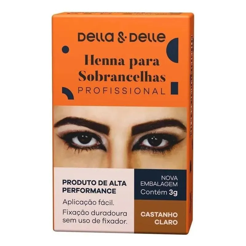 5x Henna Para Sobrancelha Dela E Dele 3g Cor A Escolher