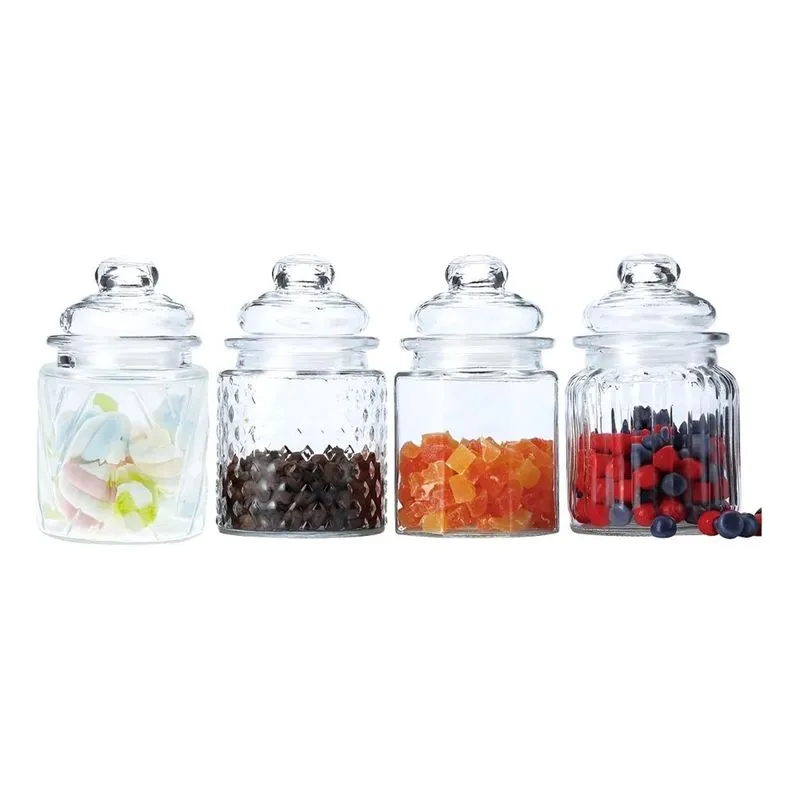 Conjunto 4 Potes Herméticos De Vidro 300 Ml Casambiente Cor