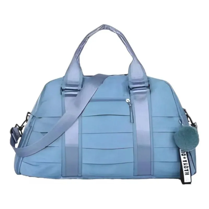 Mala Grande Fitness Viagem Academia Com - Bolsa Azul Celeste