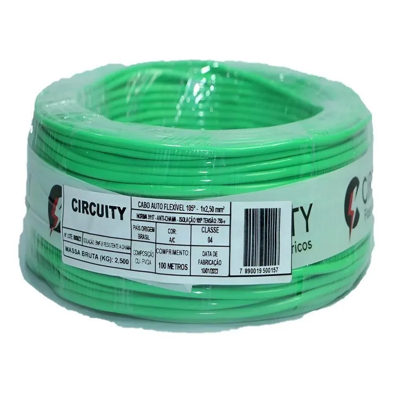 100m Fio 2,5mm Flexivel Aprovado / Fio 2 5mm 100mts Cor Da C