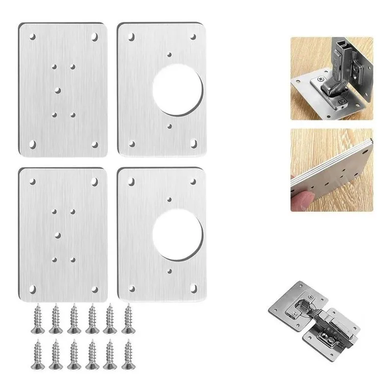 2x 4 Kit Reparo De Dobradiças Para Móveis Porta Armário Par