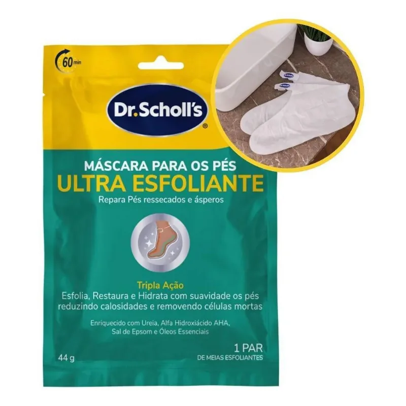 2x Mascara Para Os Pes Dr Scholls Ultra Esfoliante