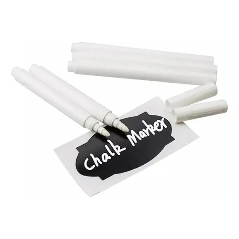 3x 4 Caneta De Giz Liquido Branco Quadro Negro