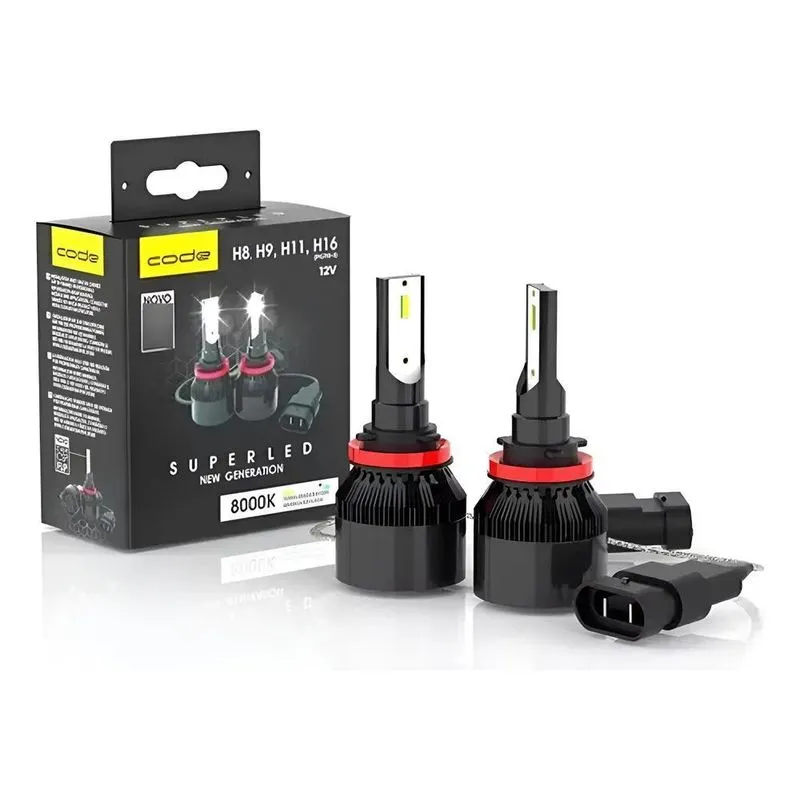 Super Led Tech One 8000k Branco Azulado P - Hb4(9006) Branco