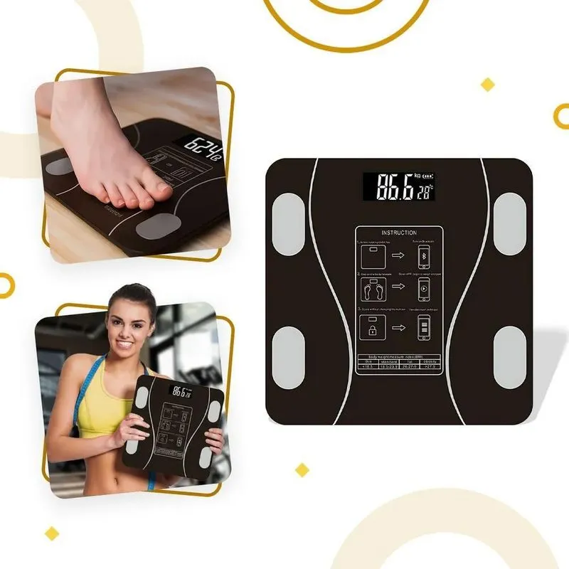 Balança Digital Bioimpedância Até 180kg De Academia Dieta Tr