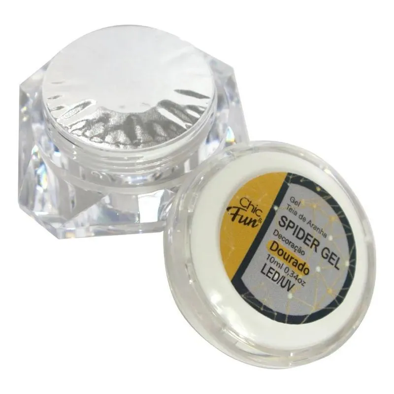5x Spider Gel Teia De Aranha Uv Led 10ml - Chic &amp; Fun