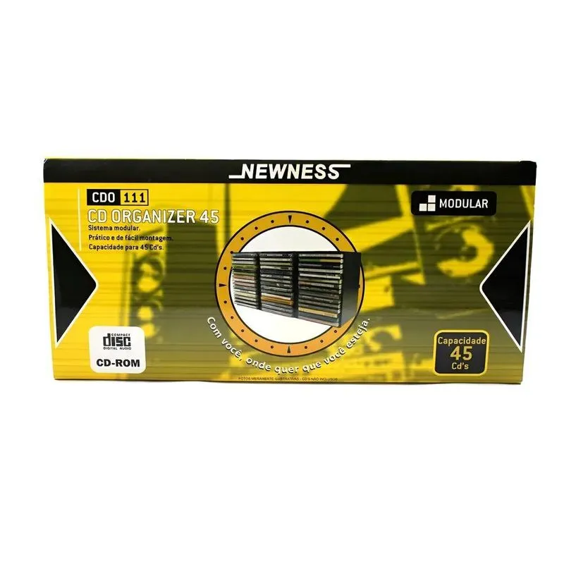 Porta Cd Organizer Suporte Para 45 Newness