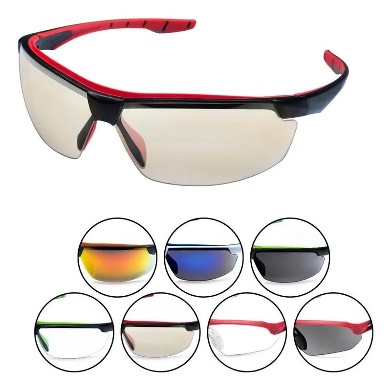 Óculos Ciclismo Bike Uv400 - Vermelho Lente In Out Espelhado