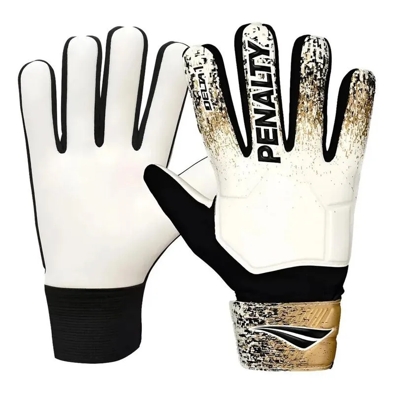 Luva Goleiro Penalty Delta: Grip, Conf - Branco E Dourado 08