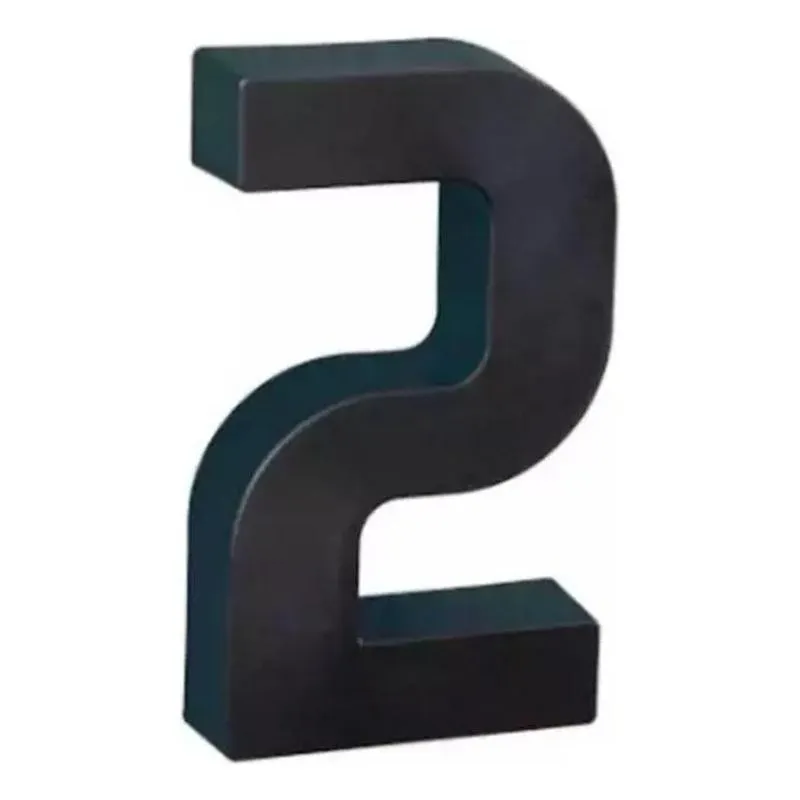 5x Placa Número Residencial Preto Roper Plast Proteção Uv Co