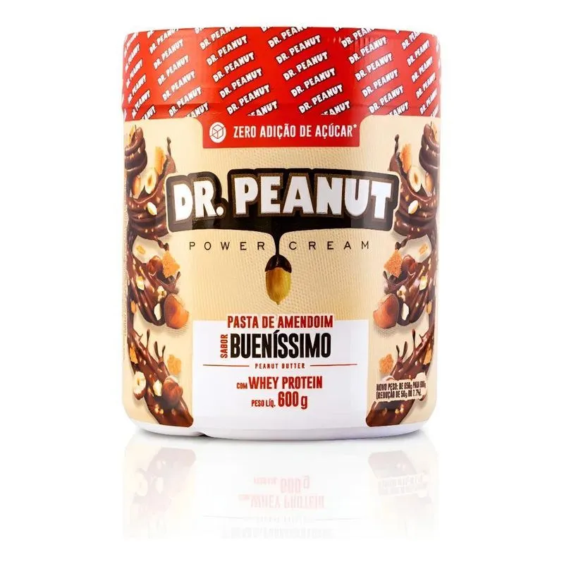 Pasta De Amendoim Com Whey Protein 600g - Dr Peanut Sabor Bu