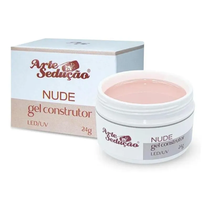 10x Gel Arte Sedução Para Alongamento De Unhas, Nude 24g