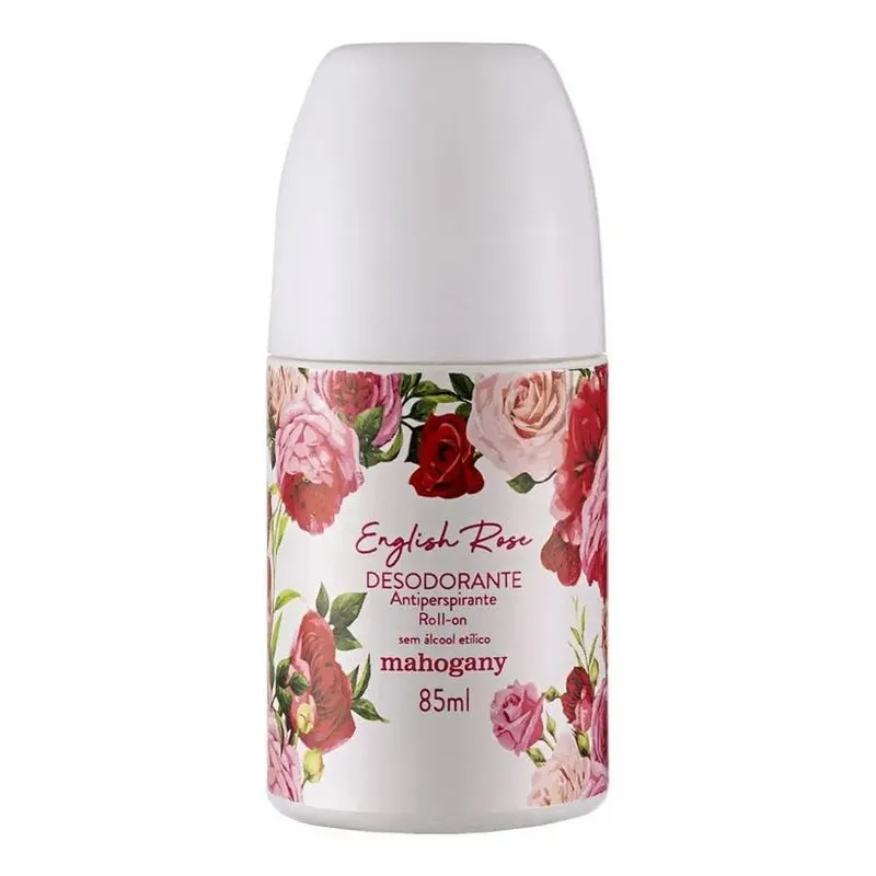 10x Mahogany Desodorante Roll On English Rose 85ml