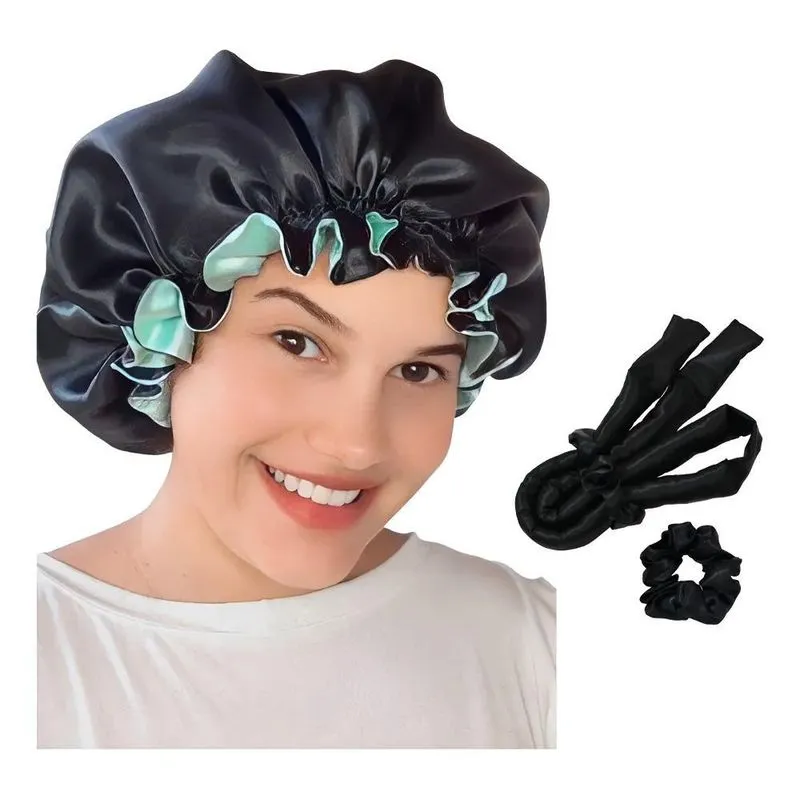 Touca De Cetim + Modelador De Cachos De Cetim Heatless C Pre
