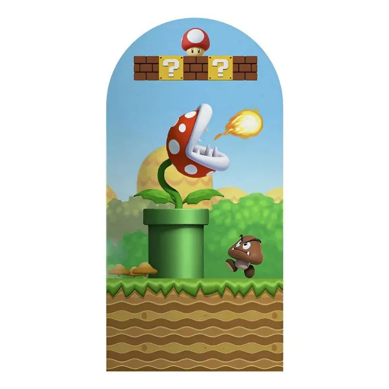 Capa Painel Romano Sublimado C/elástico 2x1m Vá Super Mario