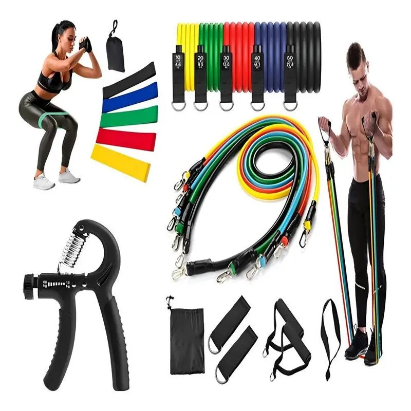 Kit Completo: Elásticos, Mini Bands E Hand Grip Para F