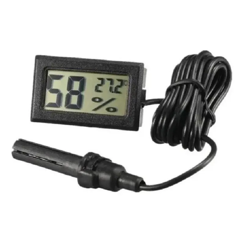 5x Termo-higrometro E Termometro Digital Embutir Com Sonda M