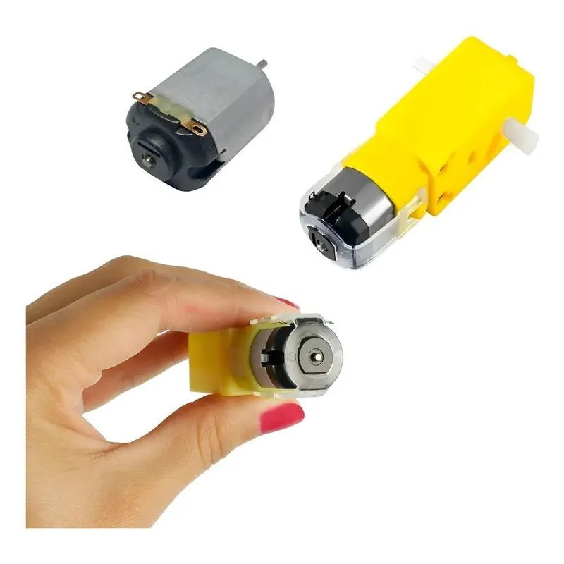 Motor Dc 3v A 6v Caixa De Redução E Eixo Duplo Para Robótica
