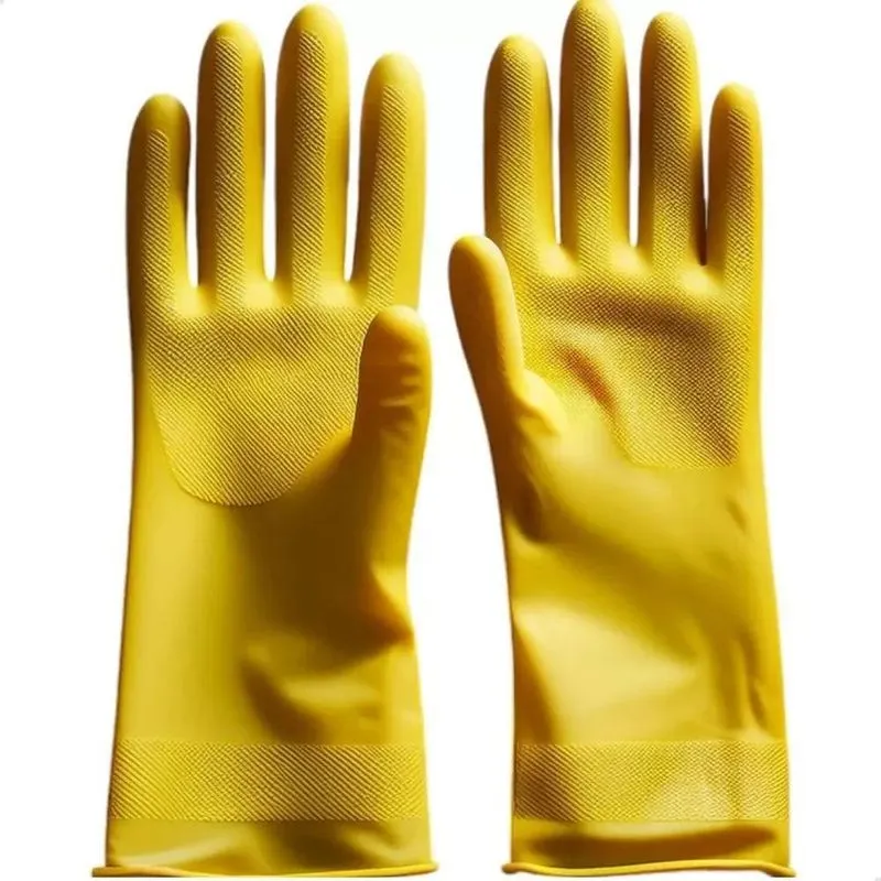 2x Kit 12 Par Luva Multiuso Latex Limpeza Impermeavel Reforç