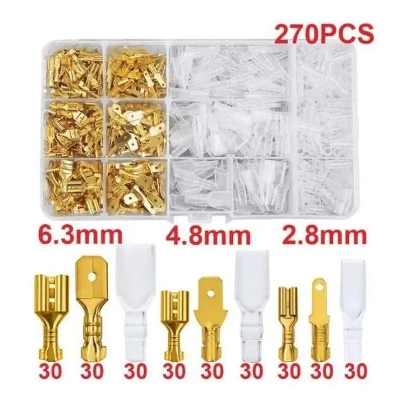 10x Kit 270 Conector Terminal Emenda Fio Automotivo Tipo Fast