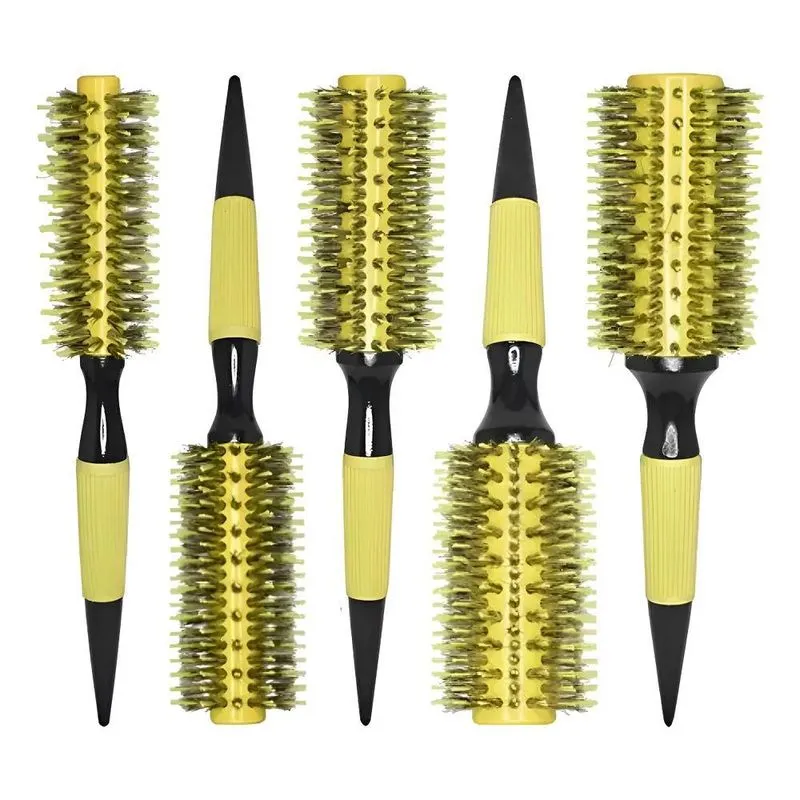 Kit 5 Escovas Profissionais Cabelo Cerdas Javali - Laranja A