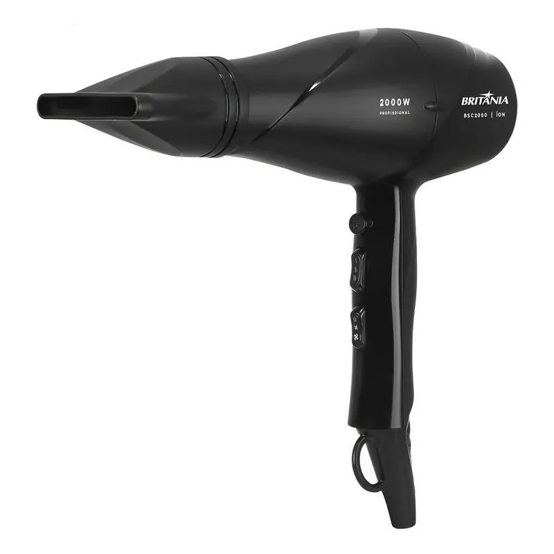 Secador De Cabelos Britânia Bsc2000 6 Combinações 2000w Pret