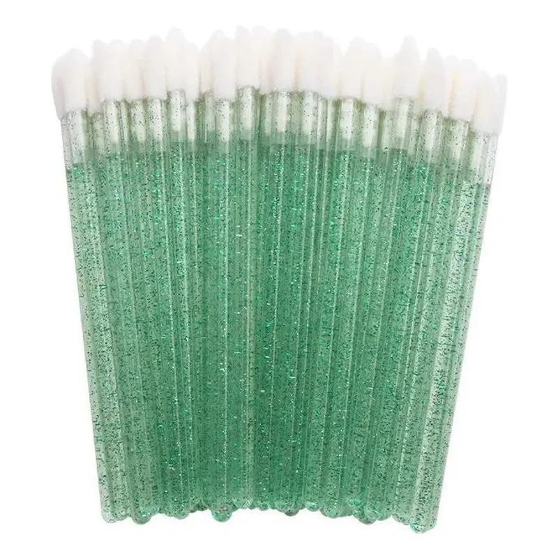Kit Aplicador Pincel Descartável Gloss Batom Limpeza Cí Verd