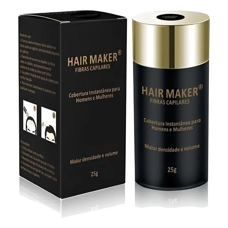 Hair Maker: Fibras Capilares 25g Cabelo - Castanho Escuro