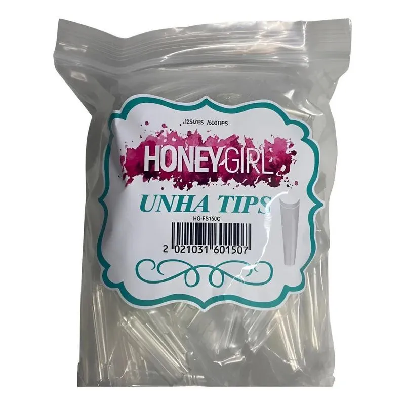 Tips Gel Unha Perfeita Curvatura C 600 Unid - Branca