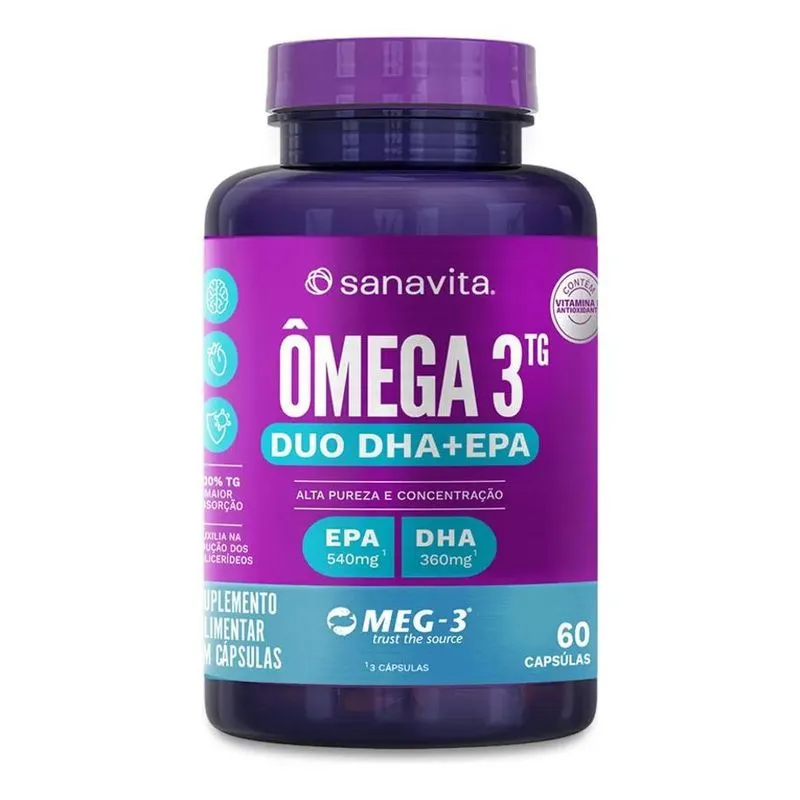 10x Ômega 3tg Duo Sanavita 60 Cápsulas. Sabor Sem Sabor