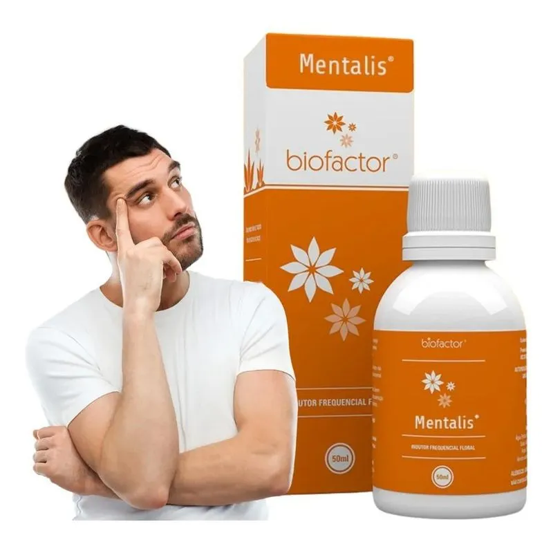 3x Mentalis Gotas Sublingual 50ml Fisioquântic Sabor Neutro