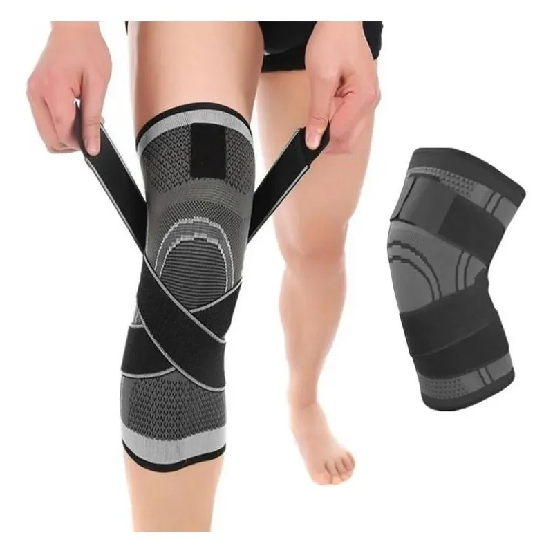 10x Joelheira Compressão Proteção Ajustável Fitness Cross T