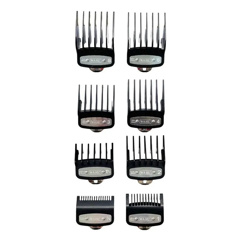 10x Combo 8 Pentes Clip Ferro Para Wahl Kemei Wmark Jrl Gam