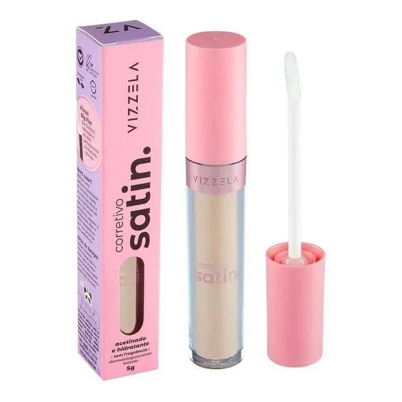 Corretivo Vizzela Satin: Alta Cobertura, Vegano E Hidrat - 3