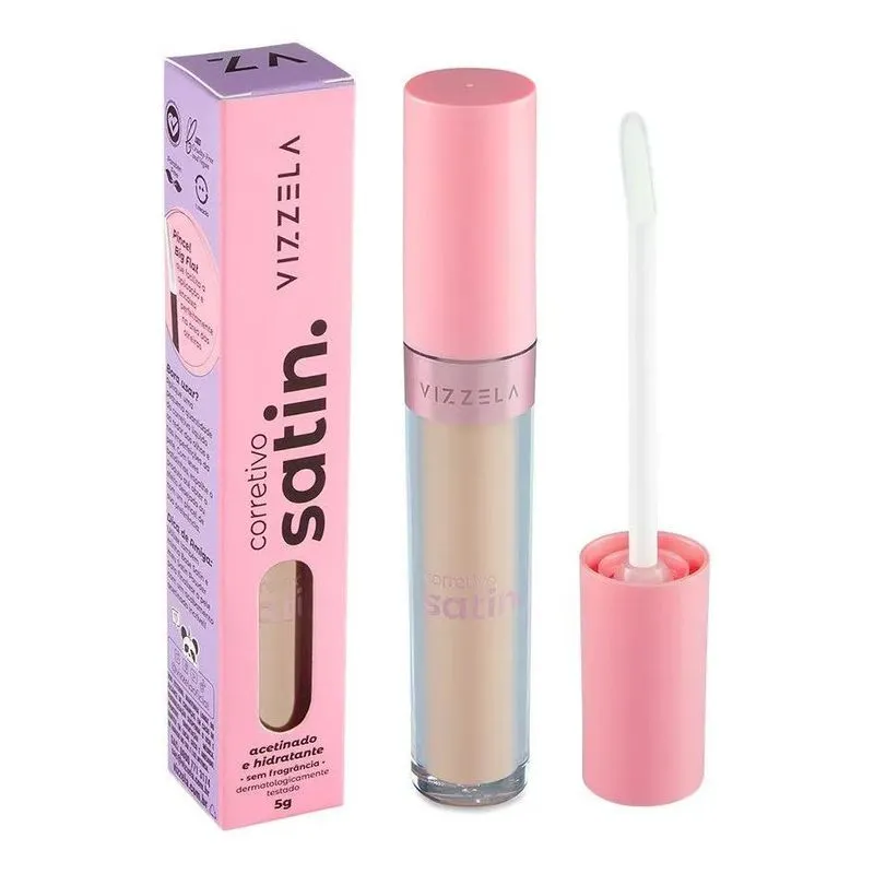 Corretivo Vizzela Satin: Alta Cobertura, Vegano E Hidrat - 5