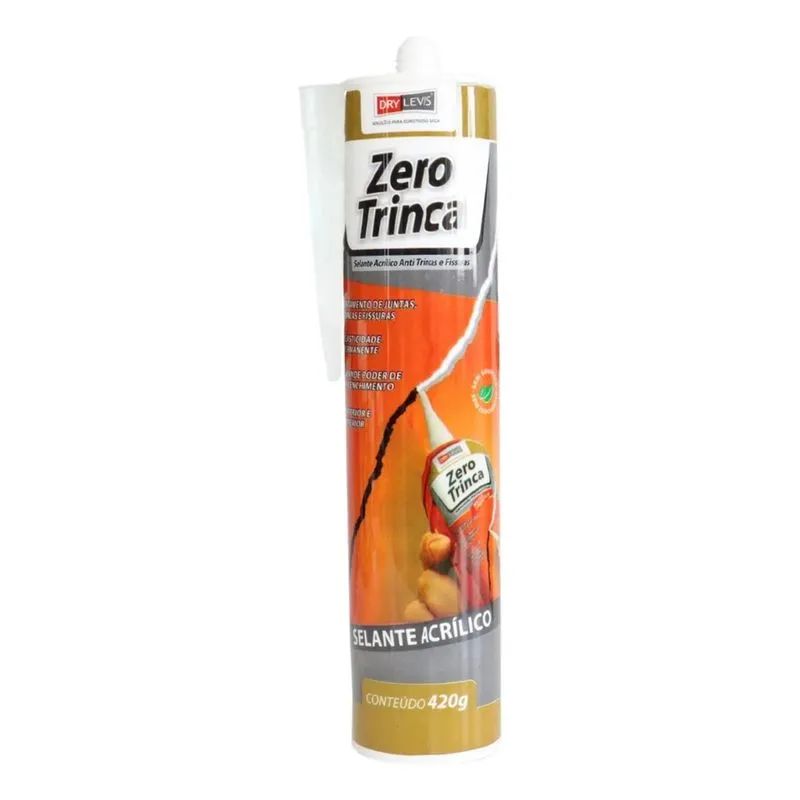 3x Selante Acrílico Para Trincas E Fissuras Zero Trinca 420g