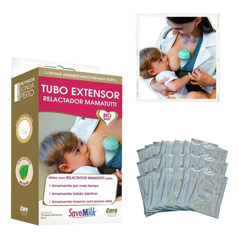 5x 30 Sondas Tubo Extensor Para Relactação E Suplementação C