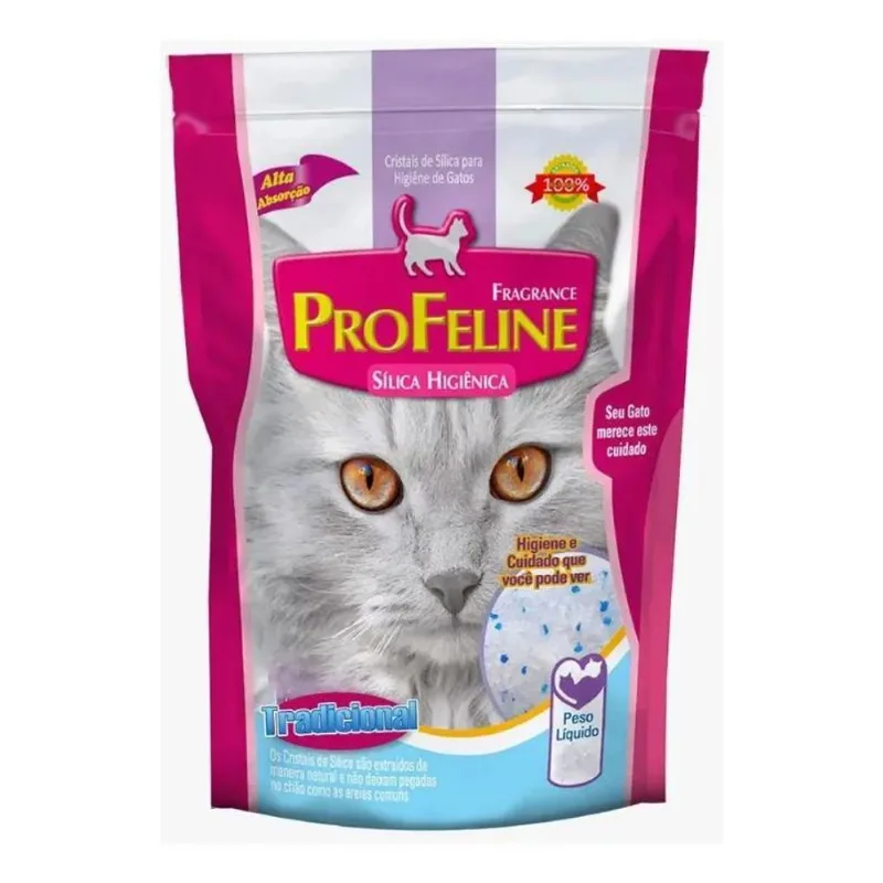 Areia Sílica Premium Grossa Para Gatos Profeline 1,4kg