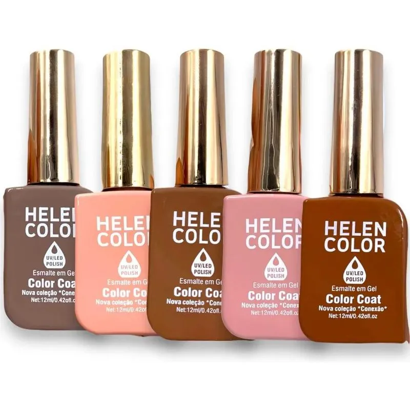 Coleção Conexão Esmalte Helen Color Diversidade De Cores 4un