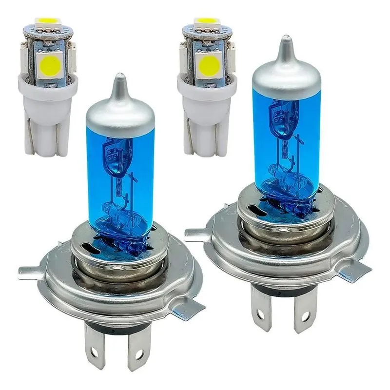 Farol H4 Super Branca: Alto/baixo Na L - Sandero 2007 A 2014